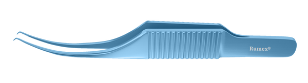 063R 4-0504T Colibri-Bonn Corneal Forceps, 0.12 mm, 1x2 Teeth, Flat Handle, Length 77 mm, Titanium