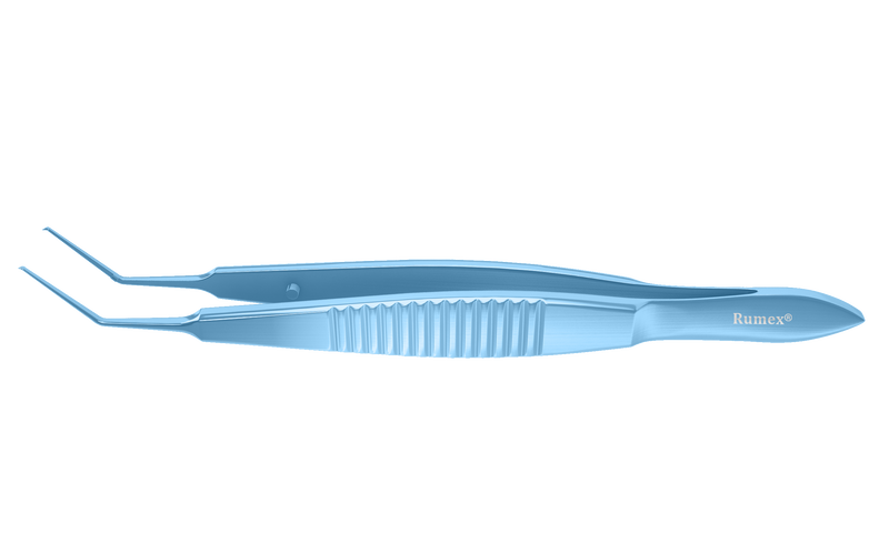 027R 4-0300T Utrata Capsulorhexis Forceps, Cystotome Tips, 11.50 mm Straight Jaws, Flat Handle, Length 82 mm, Titanium
