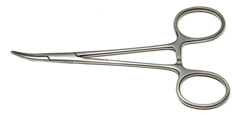 177R 4-123S Halsted Hemostatic Forceps, Curved, Long, Length 125 mm, Stainless Steel