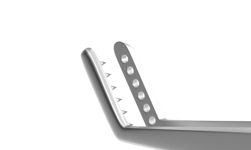140R 4-130S Jameson Muscle Forceps, Left, 6 Teeth, Slide Lock, Length 100 mm, Stainless Steel