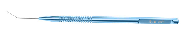 106R 5-034 Bechert Nucleus Rotator, Angled, Y-Shaped Tip, Length 121 mm, Round Titanium Handle