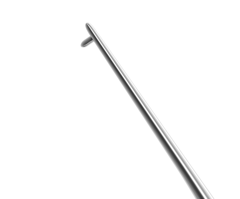 186R 5-036 Fenzl Hook, Angled, Length 121 mm, Round Titanium Handle