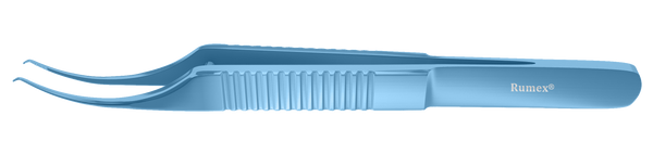 166R 4-053T Colibri-Bonn Corneal Forceps, 0.12 mm, 1x2 Teeth, 5.00 mm Platform, Flat Handle, Length 115 mm, Titanium