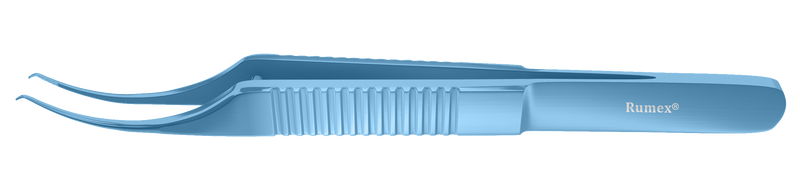166R 4-053T Colibri-Bonn Corneal Forceps, 0.12 mm, 1x2 Teeth, 5.00 mm Platform, Flat Handle, Length 115 mm, Titanium